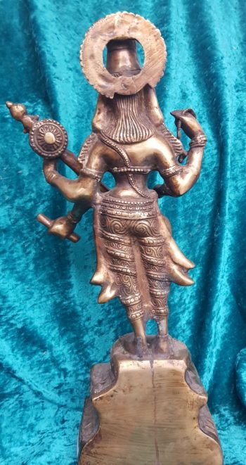 Sarasvati stehend, Messing, 53cm, 7kg – Bild 3